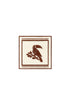 Tucan Linen Cocktail Napkin Set of 4 / Brown